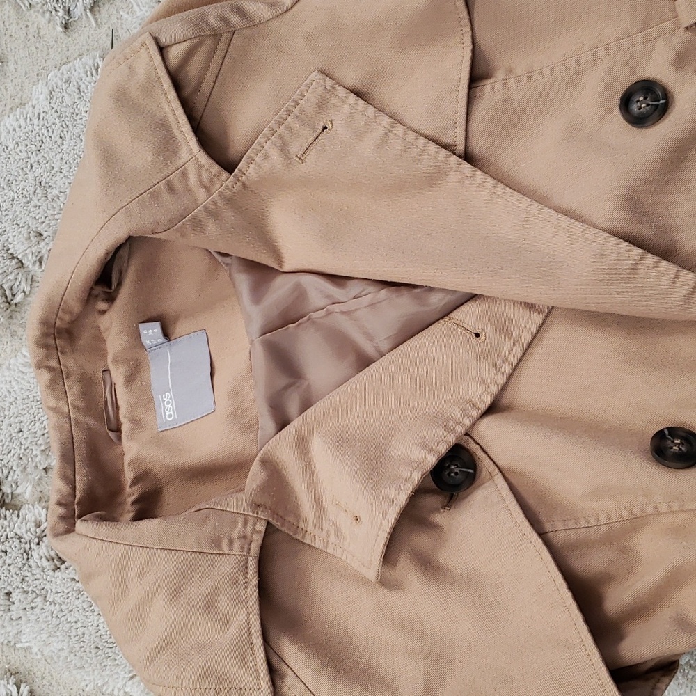 ASOS Trench Coat, Size 4, Camel Tan